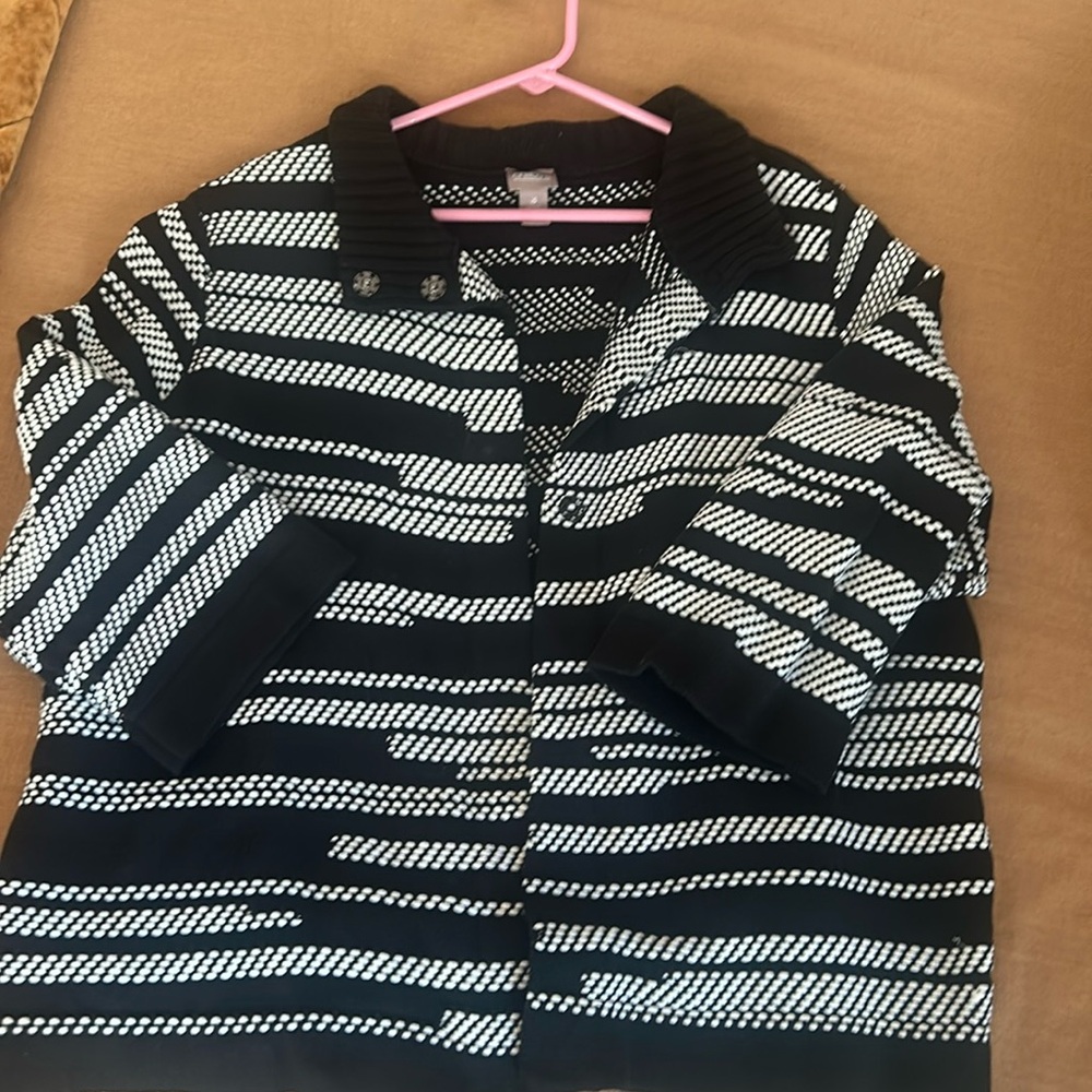 Chico’s casual 3/4 sleeve sweater jacket